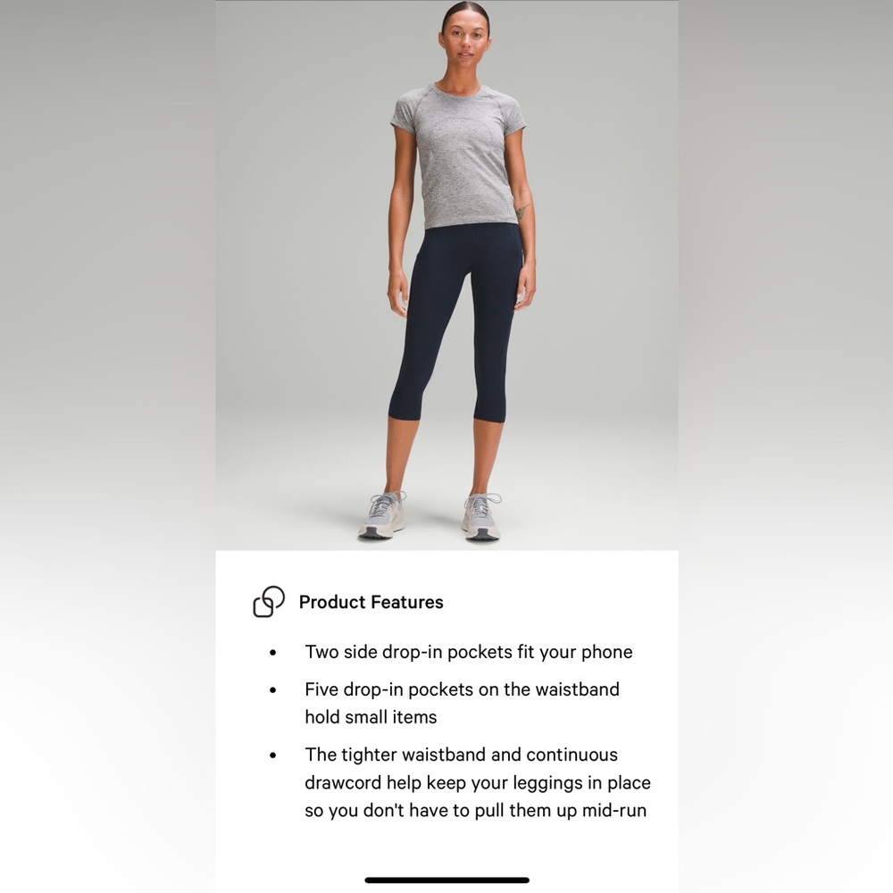 Lulu cropped tights- barely worn!